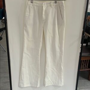 Re/Done Cream Dress Pants Straight-Leg